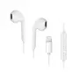 Forcell F-Audio HR-ME25 Lightning austiņas ar mikrofonu un tālvadību, baltas