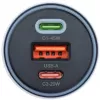 Forcell F-Energy 65 auto lādētājs 65 W, 2x USB-C (PD 3.0) un 1x USB-A (QC 4.0), pelēks