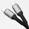 FORCELL F-Energy Cafule USB-C uz USB-C kabelis 1.2m 240W 5A PD QC 4.0 pīts melns