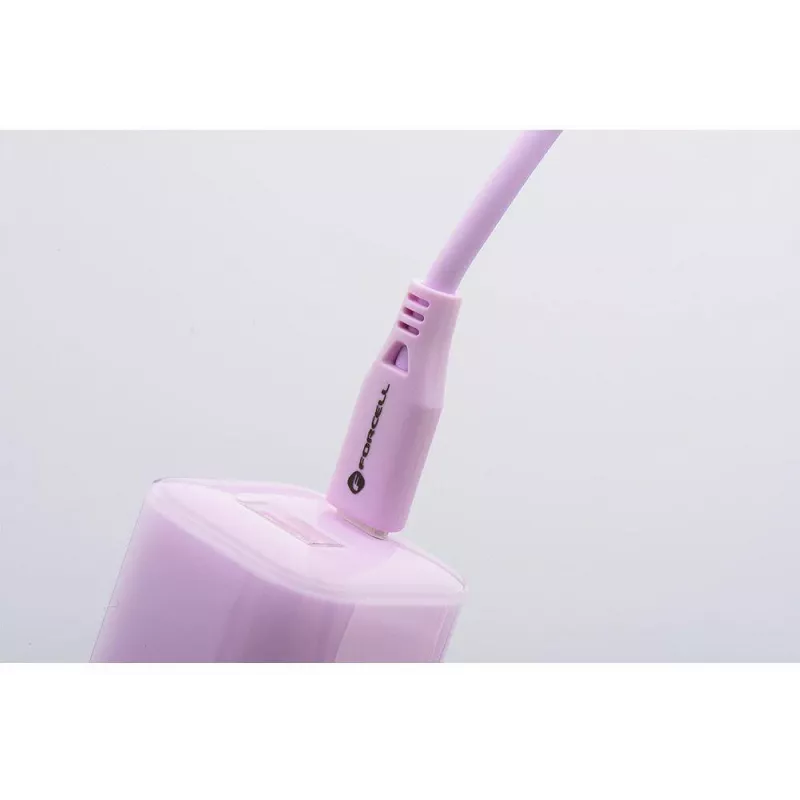 Forcell F-Energy GaN III VT-41 33W 1x USB-C 1x USB-A PD 3.0 QC 4.0 sienas lādētājs violets