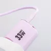 Forcell F-Energy GaN III VT-41 33W 1x USB-C 1x USB-A PD 3.0 QC 4.0 sienas lādētājs violets