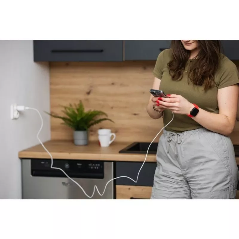 Forcell F-Energy USB-C uz USB-C kabelis QC4.0 PD 5A 100W 3m Balts C339