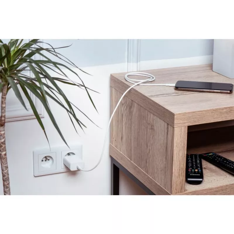 Forcell F-Energy USB-C uz USB-C kabelis QC4.0 PD 5A 100W 3m Balts C339