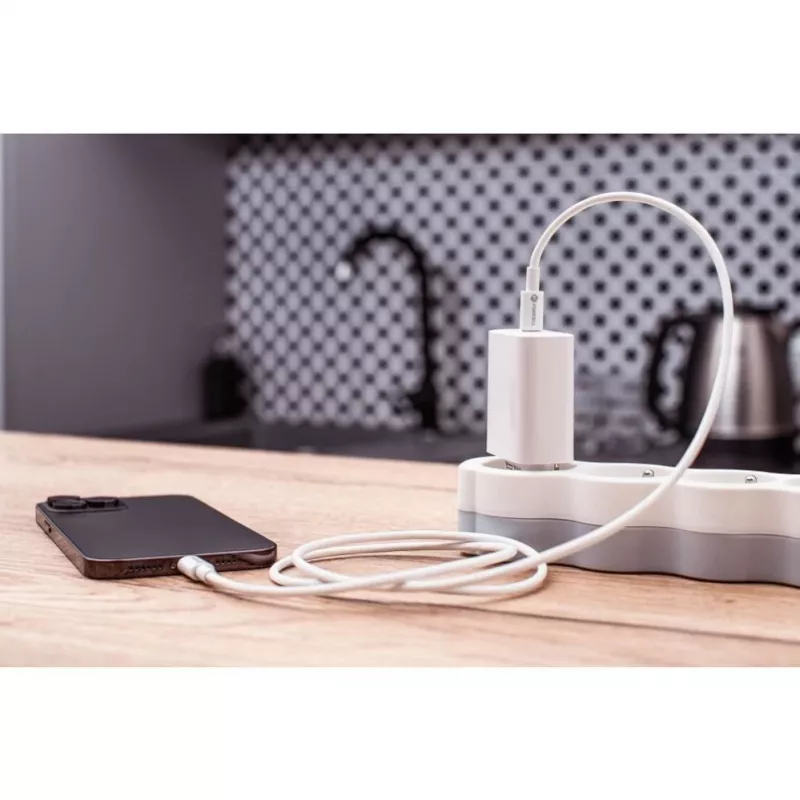 Forcell F-Energy USB-C uz USB-C kabelis QC4.0 PD 5A 100W 3m Balts C339