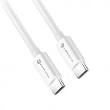 Forcell F-Energy USB-C uz USB-C kabelis QC4.0 PD 5A 100W 3m Balts C339