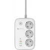 Forcell F-Energy VT-PS03 viedais pagarinātājs, 3x Schuko kontaktligzdas, USB-C PD 30W, 3x USB-A QC 3.0, Wi-Fi, Tuya lietotnes vadība, 2500W/10A