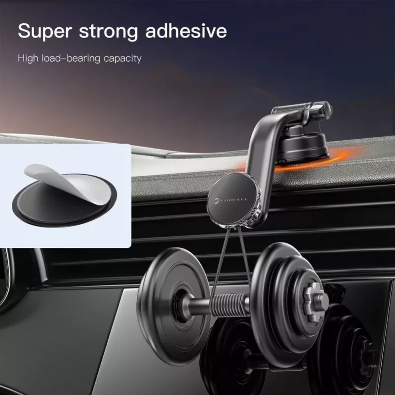 Forcell F-Grip MagLuxe Magnetic Car Phone Holder – Windshield, Dashboard, Air Vent – Black