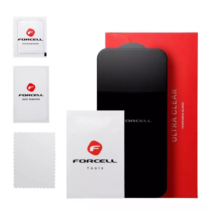 Forcell Ultra Clear Glass Tempered Glass Screen Protector for Samsung Galaxy S22 / S23 - Black