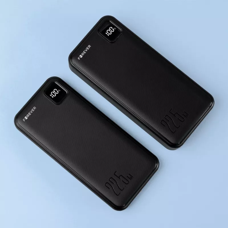 Forever Power Bank TB-300L PD QC 22.5W 20000 mAh Melns