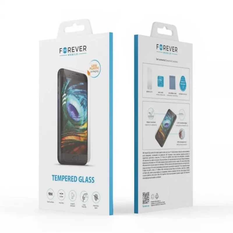 Forever Samsung Galaxy Xcover 7 Rūdīts Stikls 2.5D Melns