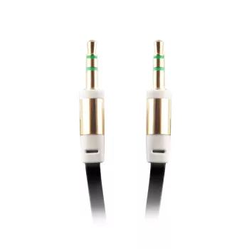 FOREVER Universal AUX kabelis 3,5 mm vīrietis-vīrietis, 1 m, melns