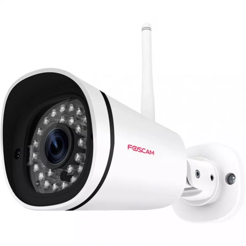 FOSCAM FN7108W-B4-1T 8 kanālu bezvadu NVR drošības sistēma ar 4x FI9910W 1080P ložu kamerām, 1TB HDD, balta