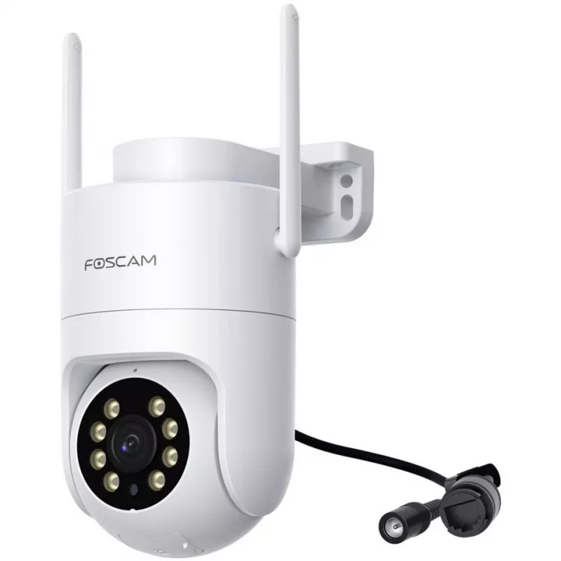 Foscam PD8 Bezvadu novērošanas kamera Balta 8MP (3840x2160), WiFi 6 Divu joslu, Milimetru viļņu radars, 360° Automātiskā izsekošana, Pan & Tilt