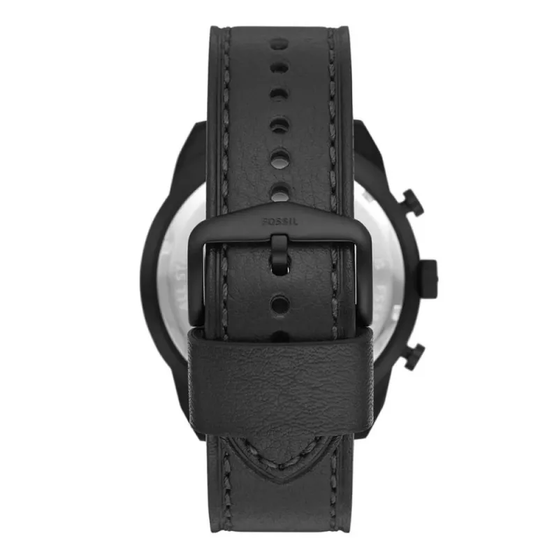 Fossil FS5874 Vīriešu pulkstenis ar zilu ciparnīcu un brūnu ādas siksnu 42mm