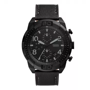 Fossil FS5874 Vīriešu pulkstenis ar zilu ciparnīcu un brūnu ādas siksnu 42mm