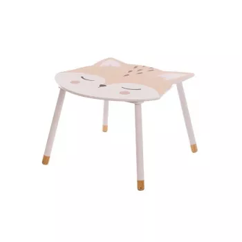 FOX174318 White Rectangular Coffee Table with Lower Shelf, Lacquered MDF, Modern Living Room