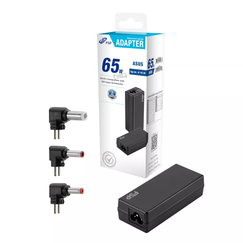 FSP PRO 65W universāls klēpjdatora adapteris – Asus