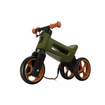 FUNNY WHEELS Rider Super 2-in-1 līdzsvara velosipēds / trīsritenis, haki