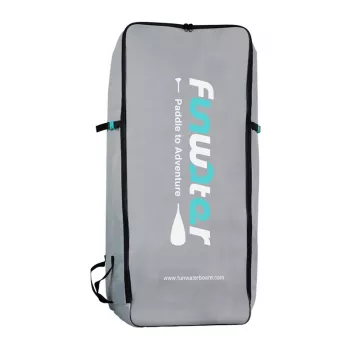 FunWater SUP Mugursoma (Grey) – 120L, Lieljaudas Oxford audums, Polsterētas siksnas