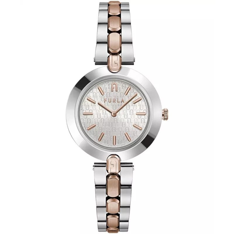 FURLA Arco Chain Women's Quartz Analog Watch WW00002004L5 34mm Stainless Steel Silver
