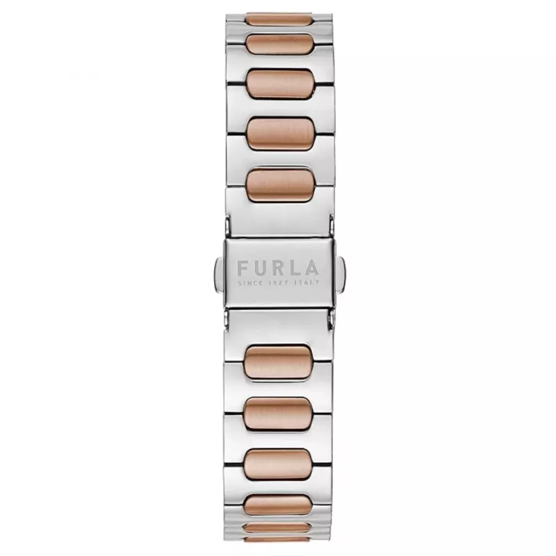 FURLA Arco Chain sieviešu kvarca pulkstenis 38mm nerūsējošā tērauda sieta aproce rozā zelta tonī