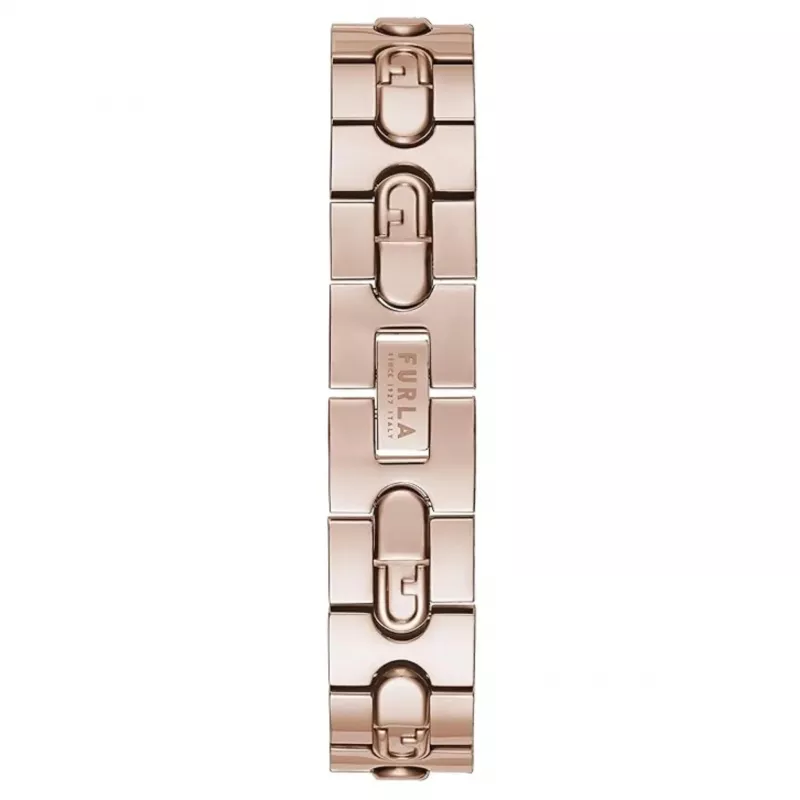 FURLA Arco Mini Sieviešu kvarca pulkstenis WW00004008L3 30mm Sudraba balts ciparnīca Melna ādas siksniņa