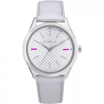 FURLA Giada Sieviešu kvarca pulkstenis 35mm Nerūsējošā tērauda korpuss Rozā ādas siksniņa R4251101504