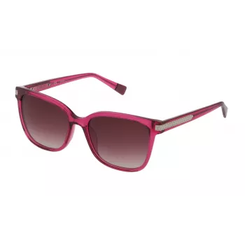 Furla SFU336 Saulesbrilles Sievietēm - Havana Acetāta Rāmis ar Gradienta Brūnām Lēcām - 55/18/135 mm
