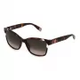 FURLA SFU470-5401AY Sieviešu saulesbrilles - Melns acetāta rāmis, Pelēks gradienta lēcas, 54mm