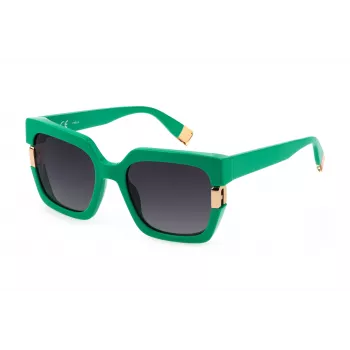 FURLA SFU624-54092X Sieviešu Havanas acetāta ģeometriskās saulesbrilles 54mm