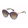 FURLA SFU683-5506NA Sieviešu Butterfly Cat-Eye Saulesbrilles Havana Bruņurupuča Acetāta Rāmis Brūnas Gradienta Lēcas 55mm