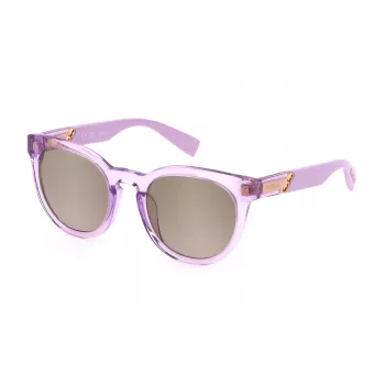 FURLA SFU687-516PFG Sieviešu saulesbrilles Havana Acetāta rāmis Brūnas gradienta lēcas 51mm