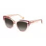 FURLA SFU694-5509TU Sieviešu saulesbrilles - Ģeometrisks plastmasas rāmis, polikarbonāta lēcas, UV400 aizsardzība, 55/18/140 mm