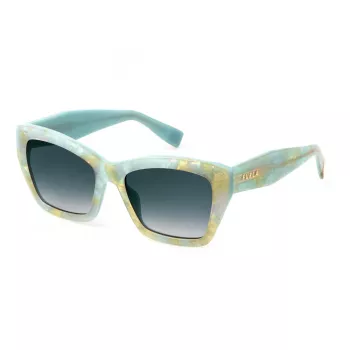 FURLA SFU778-5509E6 Sieviešu saulesbrilles - Brūns acetāta rāmis ar brūnām gradienta lēcām - 55/18/140 mm
