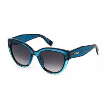 FURLA SFU779V5306N1 Sieviešu saulesbrilles Havana Acetāta Rāmis Brūnas Polikarbonāta Lēcas 53mm