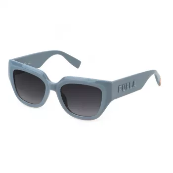 FURLA SFU809V5304GT Sieviešu kvadrātveida saulesbrilles Havana Brūns gradients 53mm