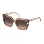 FURLA SFU818-550805 Sieviešu kaķacs formas saulesbrilles, Havana acetāta rāmis, brūni gradienta lēcas 55/18/140 mm