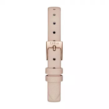 FURLA Sieviešu pulkstenis WW00018008L3 38mm Nerūsējošais tērauds Kvarca analogs Sudraba ciparnīca Melna ādas siksniņa