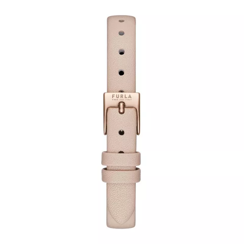 FURLA Sieviešu pulkstenis WW00018008L3 38mm Nerūsējošais tērauds Kvarca analogs Sudraba ciparnīca Melna ādas siksniņa