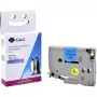 G&G 5BRT521-TD nomaiņas etiķešu lente Brother TZe-521, 9mm x 8m, melna uz zilas, laminēta