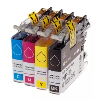 G&G saderīgas 4 iepakojuma augstas ietilpības tintes kasetnes HP 364XL - melna, ciāna, fuksīna, dzeltena GP-H364XLBKCMY-4P