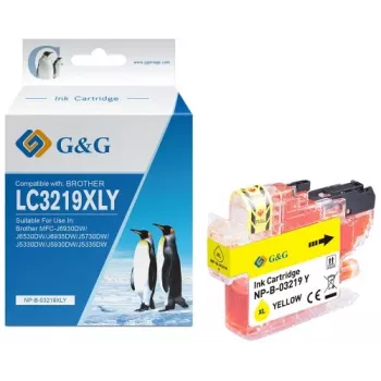 G&G saderīga Brother LC-3219Y dzeltena lielas ietilpības tintes kasetne (13990)