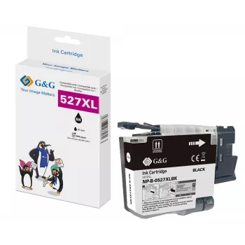 G&G saderīga Brother LC527XLBK melna augstas ietilpības tintes kasetne (3000 lappuses) 22061
