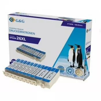 G&G saderīga tintes kasetņu komplekts Canon PGI-2600XL/CLI-2610XL - melna, ciāna, fuksīna, dzeltena (4 gab.)