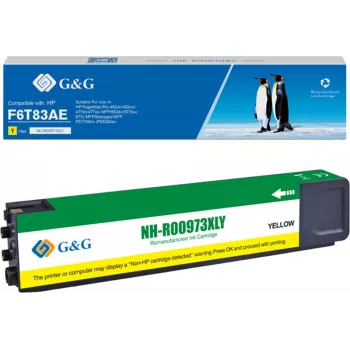 G&G saderīga tintes kasetne dzeltena, augsta iznākuma, 7000 lapas, HP PageWide Pro 452/477