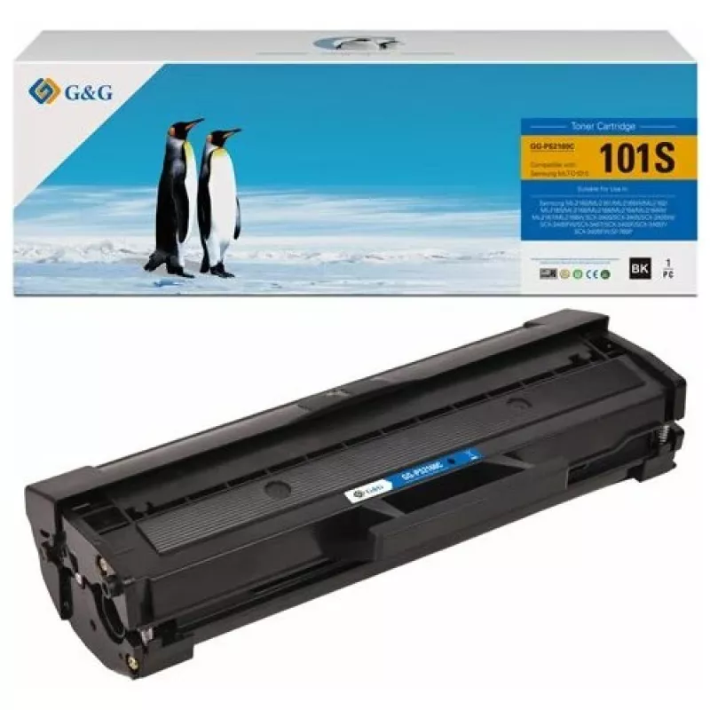 G&G saderīga tonera kasetne Samsung MLT-D101S/HP SU696A (14181) - Melna, 1500 lapas
