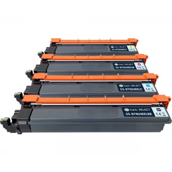 G&G saderīgu tonera kasetņu komplekts Brother TN-248XL (melna, ciāna, fuksīna, dzeltena) – 4 gab., kopā 9900 lappuses GS-BTN248KCMY-4P