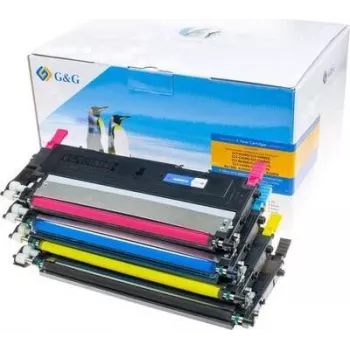 G&G saderīgs tonera komplekts Samsung CLT-P4092C - melns, ciāna, fuksīna, dzeltens (4 gab.) 15003