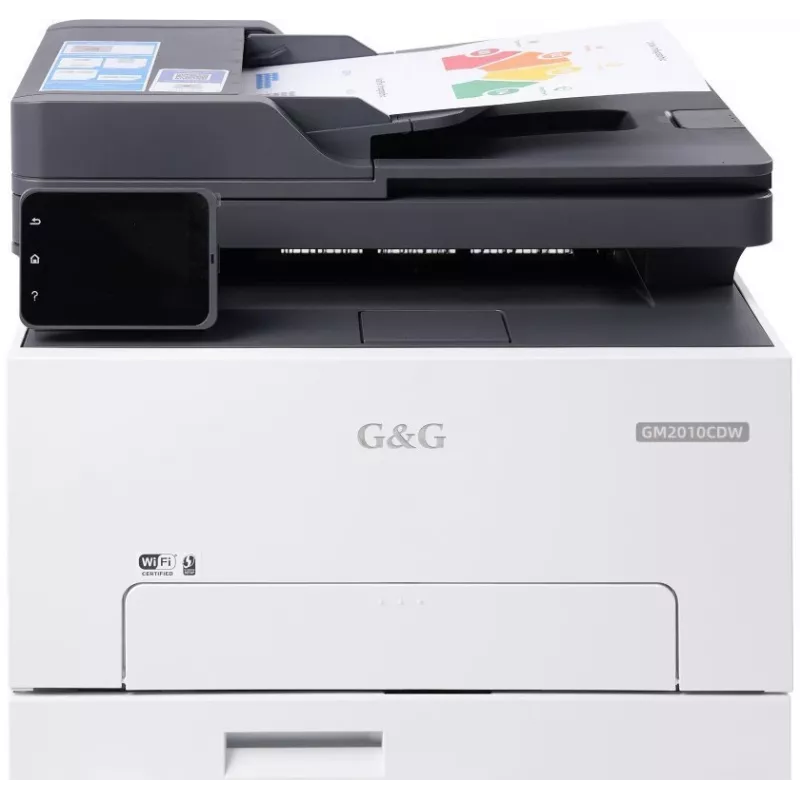 G&G GM2010CDW Krāsu lāzera daudzfunkciju printeris 3-in-1, 20lpp/min, duplekss, Wi-Fi, skārienekrāns