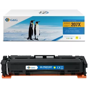 G&G NT-PH2212XY saderīga tonera kasetne dzeltena augstas ražības HP 207X / W2212X